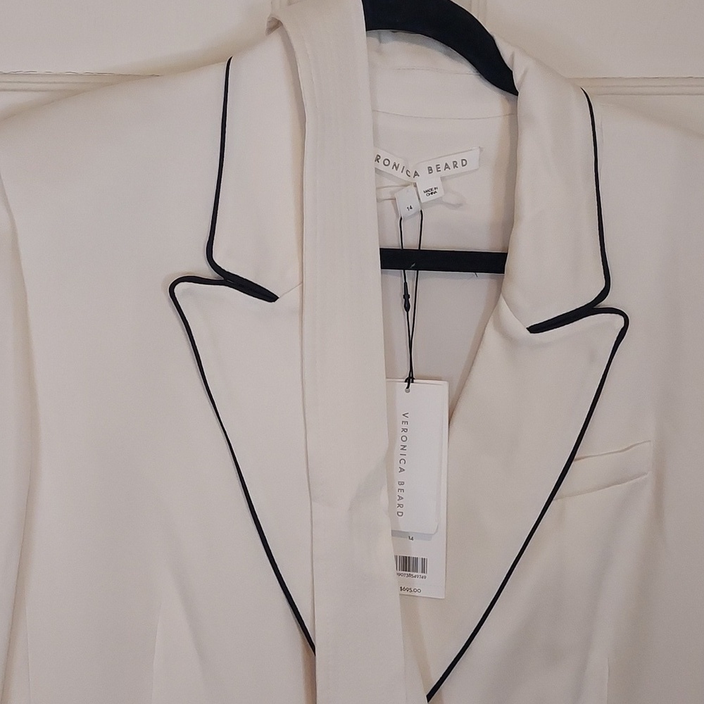 Veronica Beard Eiza Belted Jacket Winter White - Picture 7 of 12